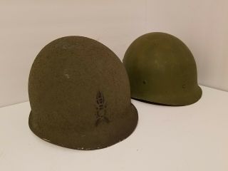 91 Italian Post Wwii Issue - Us Wwii Occupation M1 Helmet W/ Westinghouse Liner
