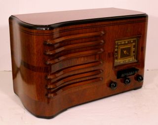 Old Antique Wood Emerson Ingraham Vintage Tube Radio - Restored & Strad