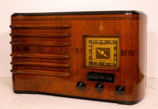 Old Antique Wood Emerson Ingraham Vintage Tube Radio - Restored & Strad 2