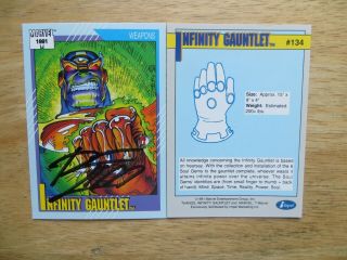 1991 Impel Marvel Universe 2 Infinity Gauntlet Thanos Card Signed Ron Lim,  Poa