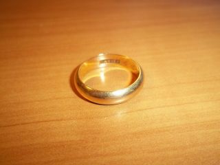 Antique 18k Yellow Gold Wedding Band Sz 9 113 Years Old 6 - 20 - 06 7.  5g