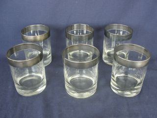 Set Of 6 Mid Century Modern Dorothy Thorpe Whiskey Glasses