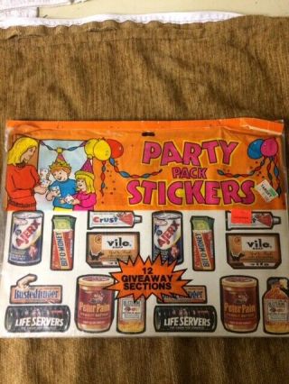 Wacky Packages Packs Party Pack Stickers 12 Uncut Sheets By Spindex Odd Rods