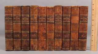 19thc Antique 1834 The Writings Of George Washington Boston Ma Book Set,  Nr