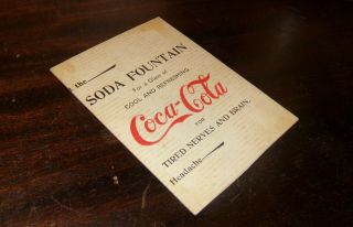 C.  1900 Coca - Cola Trade Card Fragment