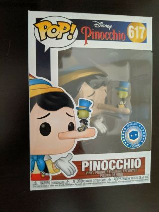 Funko Pop Pinocchio With Jiminy Cricket Exclusive Disney Vinyl Figure