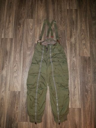 Vtg Ww2 Us Army Air Force A11 Flight Pants Uniform Trousers Bomber Pilot Bibs 28