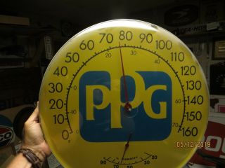 HUGE PPG,  AUTOMOTIVE PAINTING ADVERTISING TAYLOR THERMOMETER 3