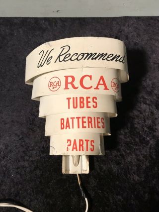 Vintage Electric Rca Radio Advertising Wall Light Display