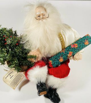 Vintage Forever Christmas By Chelsea Old World Santa “checking His List”