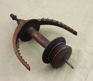 Antique Wooden Primitive Spinning Wheel Bobbin Flyer Spool Part 8 "
