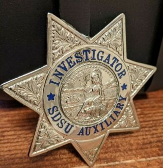 Old/obsolete San Diego State University Investigator Police Badge