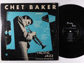 Chet Baker Quartet - S/t 10 " - Pacific Jazz - Pj Lp - 3 Mono Dg