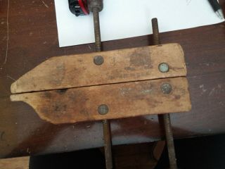 Vintage Wooden Wood Clamp Jorgensen Made By Adjustable Clamp Co.  Chicago Il