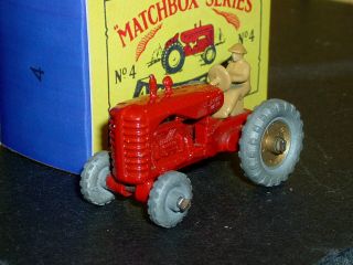 Matchbox Moko Lesney Massey Harris Tractor 4 B1 Mw F - C Sc1 Nm Crafted Box