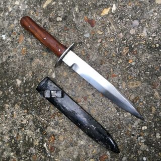Wwii Italian Mvsn Fighting Knife Dagger Type Two Style W Scabbard