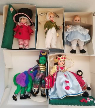 Vintage Madame Alexander Alice In Wonderland 5 Dolls