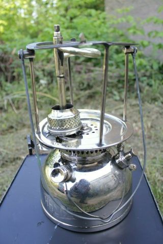 Old Brass Chrome German 1930´s Kerosene Lantern Gas Hasag 351