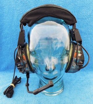 Vintage Bose Aviation Headset With Clear Windows 9 - Pin