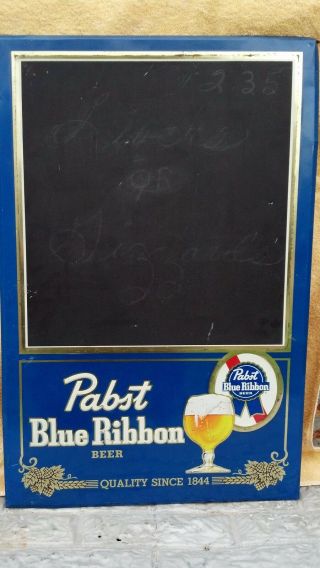 Vintage Pabst Blue Ribbon Beer Emboss Metal Sign