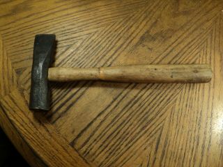 Vintage Hand Made Cross Peen Hammer Tool - 11 - 5/8 " Long Hickory Handle