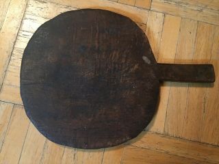 18th Century Walnut Wood Cutting Board W Stag Handle Knife Sm Sz Great Prim 3