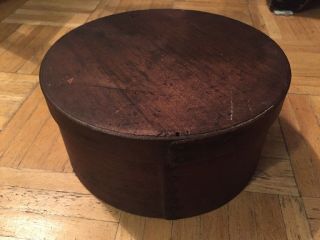 18th To Early 19th Century Prim Pantry Box Med Size W Wood Pegs & Iron Tacks