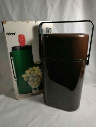 Vintage Decor Byo Insulated Wine Carrier Moma Product W/ Chiller Insert - Minty