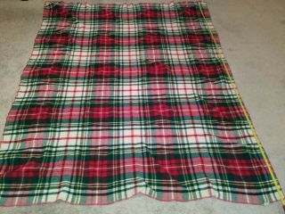 Vtg L.  L.  Bean Cursive 75x61 Wool 60s Stripes Blanket Western Bed Usa Hunting