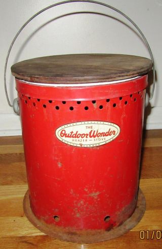 Vintage Outdoor Wonder Hunting Camping Ice Fishing Alcohol Heater Stove Michigan