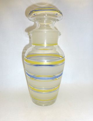 Rare German Art Deco Mid - Century Martini Cocktail Shaker Pitcher Crystal Glass