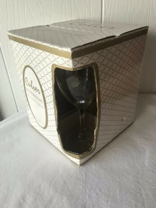 4 MCM Vintage Culver Ltd Game Bird Goblets w/Box Wine Glasses Mid Century Modern 2