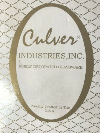 4 MCM Vintage Culver Ltd Game Bird Goblets w/Box Wine Glasses Mid Century Modern 3
