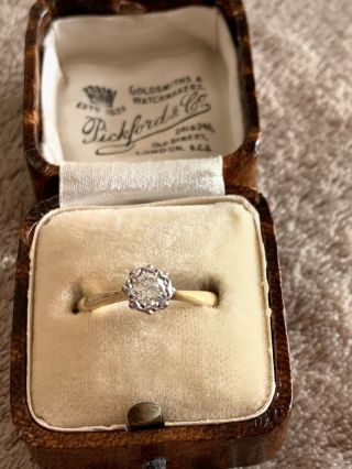 Antique Art Deco 18ct Gold And Platinum Diamond Ring.