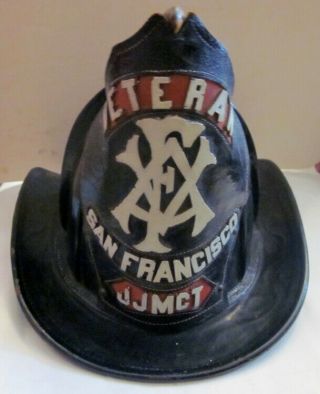 Very Rare 1880s Cairns & Brother San Francisco Volunteer Fire Department Helmet