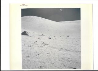 Nasa Red Number Apollo 17 Lunar Surface Color Photo Sculptured Hills 7