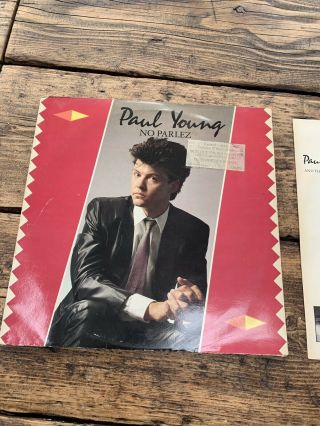 Paul Young No Parlez Vinyl A1/b1 First Pressing Lp & Limited Edition 12 " Promo