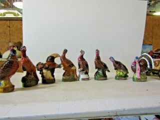 1st Series Wild Turkey Miniature Decanters Complete Set 1 - 8