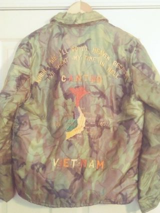 Vintage 1969 Us Military Embroidered Souvenir Jacket