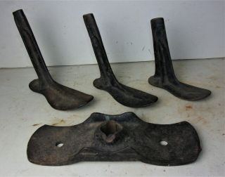 Antique Cast Iron Cobbler Shoe Boot Repair Forms 3 Sizes & Base
