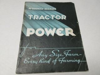Farmall Full Line Farm Tractor & Crawler Sales Brochure 1936 Neat Book