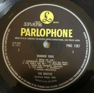The Beatles Lp Rubber Soul Uk Parlophone Mono Press - 5 - 5)) )
