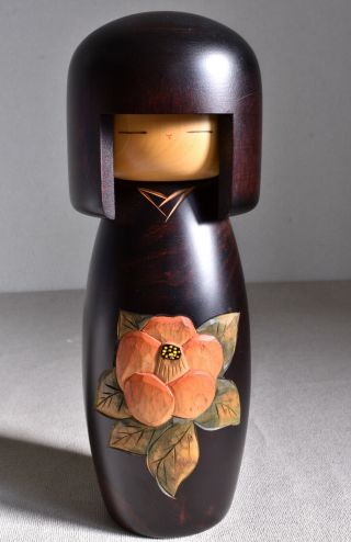25cm (9.  8 ") Japanese Sosaku Kokeshi Doll : Signed Usaburo (okamoto)