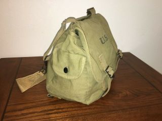 WWII US ARMY M1936 MUSETTE BAG & STRAP - PARATROOPER - 1943 3