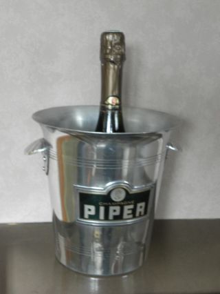 Old Vintage Piper Champagne Ice Bucket Cooler French Retro Bar Bistrot Oenologie