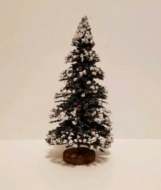Snow Covered Pine Tree For Christmas Village Putz 10 "