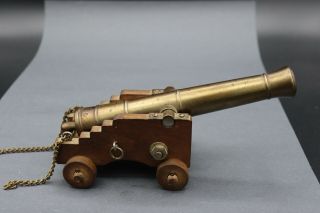 Vtg Black Powder Signal Cannon,  Civil War Signal Cannon,  Brass Signal Cannon