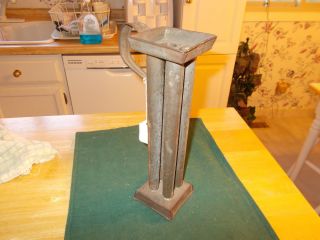1800s Four Mold Tin Candle Mold With Handle To Hold And Tin Bottom For Standing