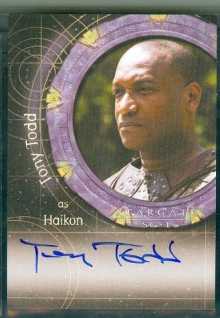 Stargate Sg - 1 Season 9 (a90) Tony Todd As Haikon Autograph Card