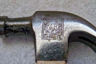 Vintage Vaughan & Bushnell Mfg.  Co V&b - Steel Small Utility Claw Hammer Usa